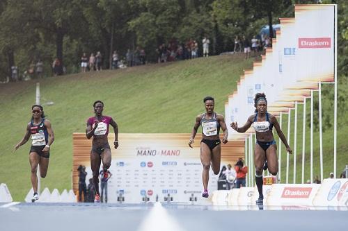 Brasileira entrou para história ao se classificar para a final dos 100m rasos e bater o recorde Sul-Americano, no Campeonato Mundial, em Londres / Foto: Thiago Diz